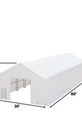 New Pro Series Extreme Duty PVC Fabric Storage Buildings – Commercial Storage Shelter | All Sizes - with 203216DPX –20ft Wide | Sold by Uncle Wiener's Wholesale