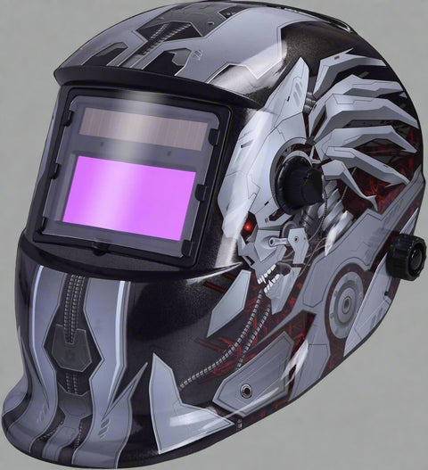 “Pro solar auto-darkening welding helmet in black with large view”

“HD89K welding helmet with adjustable fit and grinding mode”

“Solar-powered welding safety mask for professional use”
