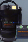 “Pro solar auto-darkening welding helmet in black with large view”

“HD89K welding helmet with adjustable fit and grinding mode”

“Solar-powered welding safety mask for professional use”