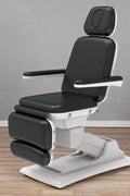 professional black electric facial bed with remote
adjustable salon and spa treatment chair reclining position
medical exam chair with removable armrests
PU leather electric treatment bed fully extended
3-motor facial chair with wired remote control