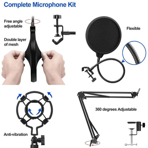 New Professional Condenser Recording Studio Microphone Set – High Quality Audio Kit GAM800H - with | Sold by Uncle Wiener's Wholesale