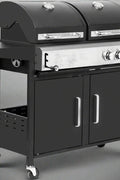 NEW PROPANE & CHARCOAL GRILL COMBO WITH SIDE BURNER – 2 - IN - 1 BBQ GRILL FOR GAS AND CHARCOAL COOKING - with | Sold by Uncle Wiener's Wholesale