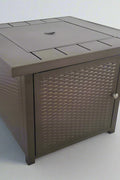 Outdoor Propane Firepit Table with Wicker Base

Weatherproof Patio Fire Table 40,000 BTU

Backyard Firepit Table for Outdoor Living Spaces

CSA Certified Propane Firepit for Patio

Square Propane Fire Table with Hidden Tank Storage