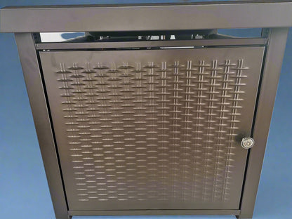 Outdoor Propane Firepit Table with Wicker Base

Weatherproof Patio Fire Table 40,000 BTU

Backyard Firepit Table for Outdoor Living Spaces

CSA Certified Propane Firepit for Patio

Square Propane Fire Table with Hidden Tank Storage