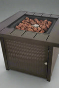 Outdoor Propane Firepit Table with Wicker Base

Weatherproof Patio Fire Table 40,000 BTU

Backyard Firepit Table for Outdoor Living Spaces

CSA Certified Propane Firepit for Patio

Square Propane Fire Table with Hidden Tank Storage