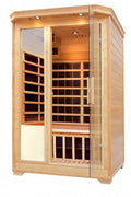 New Pure Steam & Bath™ 2 - Person Hemlock Sauna – Carbon Fiber Infrared, FM/CD, Oxygen Ionizer, 1680W - with | Sold by Uncle Wiener's Wholesale