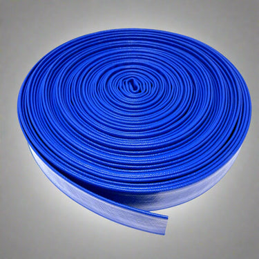 Heavy-duty PVC layflat hose rolled for storage

Blue 100FT irrigation hose for pool and farm

300FT layflat water hose for construction discharge

High-pressure flat hose roll with polyester reinforcement

Blue PVC flexible hose for industrial water use