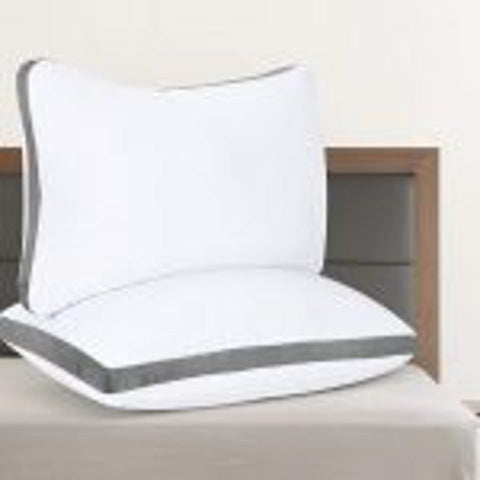 NEW Queen Size 2 - Pack Gusseted Quilted Pillows for All Sleep Positions - 615QTP - with | Sold by Uncle Wiener's Wholesale