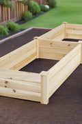 New Raised Garden Bed Kit 96" x 24" x 10.5" – Durable Fir Wood Planter with Divider (RGB504) - with | Sold by Uncle Wiener's Wholesale