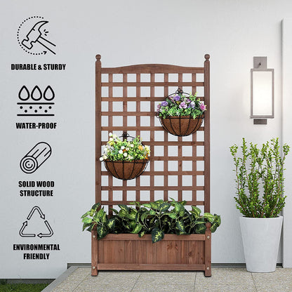 NEW RAISED GARDEN BED & TRELLIS PLANTER - with | Sold by Uncle Wiener's Wholesale