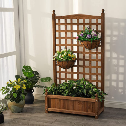NEW RAISED GARDEN BED & TRELLIS PLANTER - with | Sold by Uncle Wiener's Wholesale