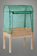 Raised garden planter with greenhouse cover 35.5x23.5x30 inches

Elevated fir wood garden bed with clear PVC cover

Weather-protected garden box for vegetables and herbs

Compact greenhouse planter for patios and balconies

Removable cover on wooden raised bed planter RGT131GH