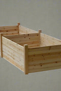 Extra-large raised wooden garden planter box 34x95x19 inches

Deep outdoor fir wood vegetable garden bed with high sides

Assembled a large garden planter on the patio for herbs and greens

Spacious backyard garden box for root vegetables

Wooden raised planter RGB508 with tool-free assembly