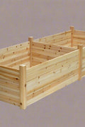 Extra-large raised wooden garden planter box 34x95x19 inches

Deep outdoor fir wood vegetable garden bed with high sides

Assembled a large garden planter on the patio for herbs and greens

Spacious backyard garden box for root vegetables

Wooden raised planter RGB508 with tool-free assembly