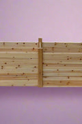 Extra-large raised wooden garden planter box 34x95x19 inches

Deep outdoor fir wood vegetable garden bed with high sides

Assembled a large garden planter on the patio for herbs and greens

Spacious backyard garden box for root vegetables

Wooden raised planter RGB508 with tool-free assembly