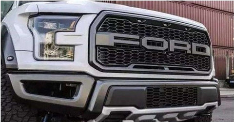 New Raptor Style Grille for 2015–2017 Ford F - 150 – Charcoal Black Front Grill with LED Lights & FORD Letters 410157MCG - with | Sold by Uncle Wiener's Wholesale