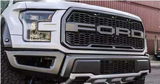 New Raptor Style Grille for 2015–2017 Ford F - 150 – Charcoal Black Front Grill with LED Lights & FORD Letters 410157MCG - with | Sold by Uncle Wiener's Wholesale