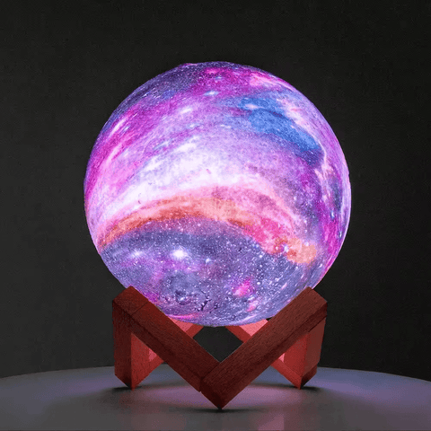 New Rechargeable 3 - Color Galaxy LED 3D Star Night Light with Stand ��� Ambient Mood Lamp 721553 - with | Sold by Uncle Wiener's Who
