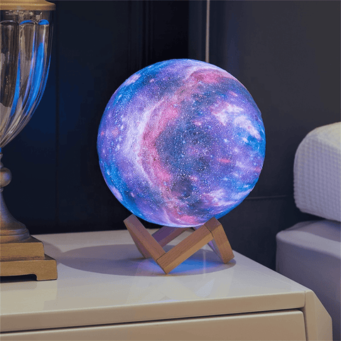 New Rechargeable 3 - Color Galaxy LED 3D Star Night Light with Stand ��� Ambient Mood Lamp 721553 - with | Sold by Uncle Wiener's Who