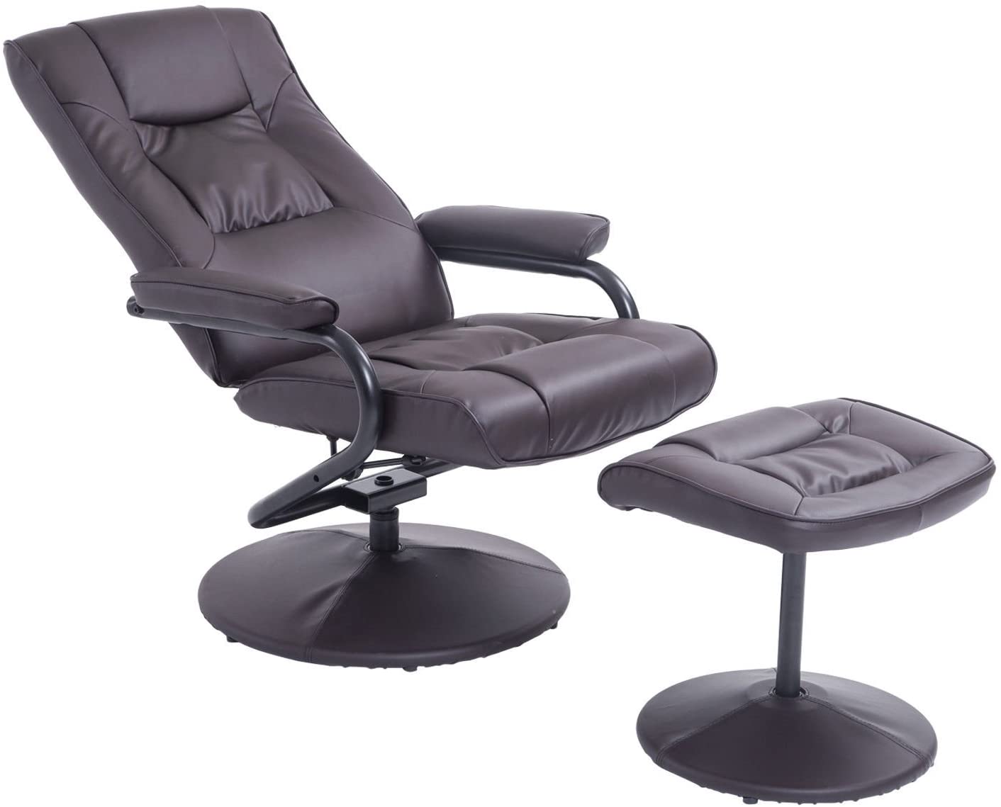 New Recliner Armchair with Ottoman – Comfortable Lounge Chair for Living Room & Office - with Brown | Sold by Uncle Wiener's Wholesale