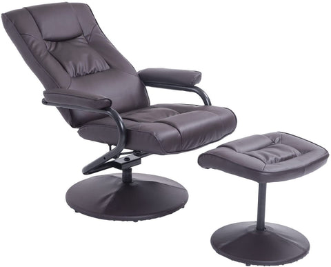 New Recliner Armchair with Ottoman – Comfortable Lounge Chair for Living Room & Office - with Brown | Sold by Uncle Wiener's Wholesale