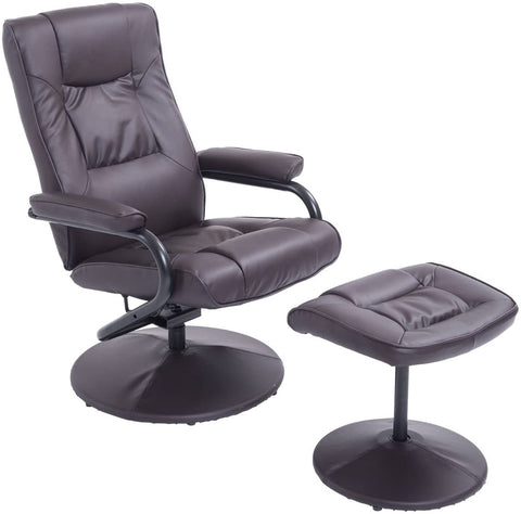 New Recliner Armchair with Ottoman – Comfortable Lounge Chair for Living Room & Office - with Brown | Sold by Uncle Wiener's Wholesale