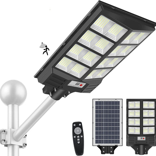 New Remote Control Motion LED Solar Street Lights – 800W & 1200W - with 800W | Sold by Uncle Wiener's Wholesale
