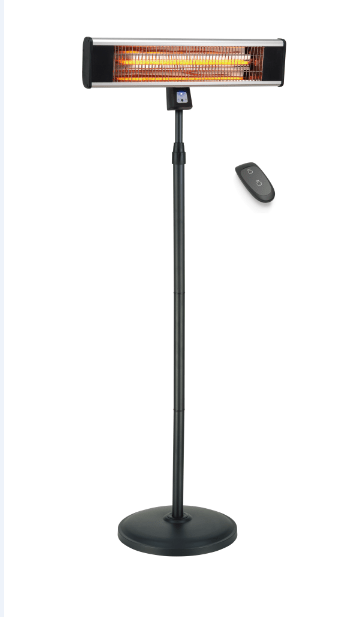 New Remote - Control Stand Mounted Infrared Patio Heater – 1500W | SKU: SH15CSR - with | Sold by Uncle Wiener's Wholesale