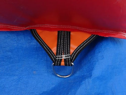 Red and blue bouncy castle with inflatable slide for commercial rental
18 ft long PVC inflatable bounce house and slide combo
Durable rental-grade inflatable with blower and safety features
Side view of heavy-duty bouncy castle in vibrant colors
Inflatable slide combo designed for kids' events and parties