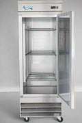 • “3 door stainless steel commercial freezer”
• “Interior view of commercial fridge shelving”
• “Digital temperature display for commercial freezer”
• “Heavy-duty caster wheels on restaurant freezer”
• “Lockable stainless door for commercial kitchen fridge”