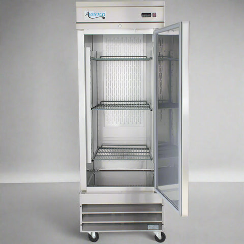 • “3 door stainless steel commercial freezer”
• “Interior view of commercial fridge shelving”
• “Digital temperature display for commercial freezer”
• “Heavy-duty caster wheels on restaurant freezer”
• “Lockable stainless door for commercial kitchen fridge”