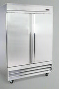 • “3 door stainless steel commercial freezer”
• “Interior view of commercial fridge shelving”
• “Digital temperature display for commercial freezer”
• “Heavy-duty caster wheels on restaurant freezer”
• “Lockable stainless door for commercial kitchen fridge”
