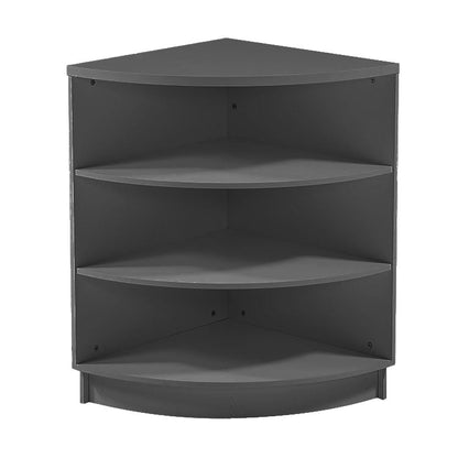 New Retail Display & Checkout Counters – Multiple Styles & Sizes | Gray Finish - with Corner Counter 35.4″ × 35.4″ × 35.4″ | Sold by Uncle Wiener's Wholesale