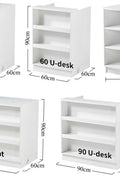 New Retail Display & Checkout Counters – Multiple Styles & Sizes | Gray Finish - with 60 Flat Desk 23.6″ × 23.6″ × 35.4″ | Sold by Uncle Wiener's Wholesale