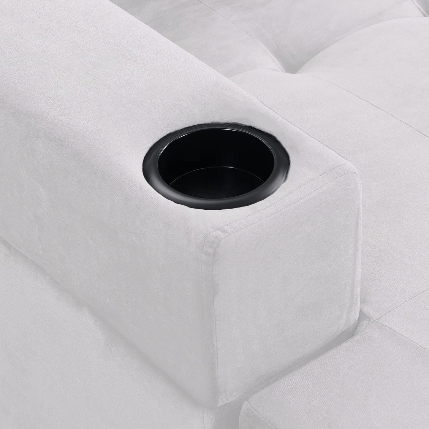 Reversible 4-Seater L-Shape Sectional Sofa with Chaise and Ottoman – Modern Upholstered Couch for Apartments and Small Living Rooms