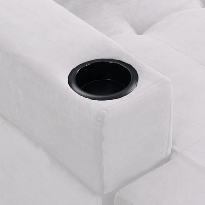 Reversible 4-Seater L-Shape Sectional Sofa with Chaise and Ottoman – Modern Upholstered Couch for Apartments and Small Living Rooms