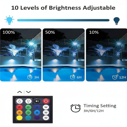 NEW RGB Remote Controlled LED Flood Light — 60W & 100W, 44 - Key Remote, IP66 Waterproof - with 60 Watt | Sold by Uncle Wiener's Wholesale