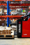 "Ride-on electric pallet jack truck with 4400 lb capacity for warehouse logistics"

"Heavy-duty red electric pallet jack truck with lithium battery VPT20SR"

"Battery-powered pallet jack forklift for long-distance warehouse transport"

"Industrial ride-on pallet jack with ergonomic operator platform"