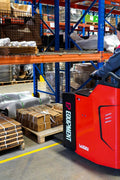 "Ride-on electric pallet jack truck with 4400 lb capacity for warehouse logistics"

"Heavy-duty red electric pallet jack truck with lithium battery VPT20SR"

"Battery-powered pallet jack forklift for long-distance warehouse transport"

"Industrial ride-on pallet jack with ergonomic operator platform"