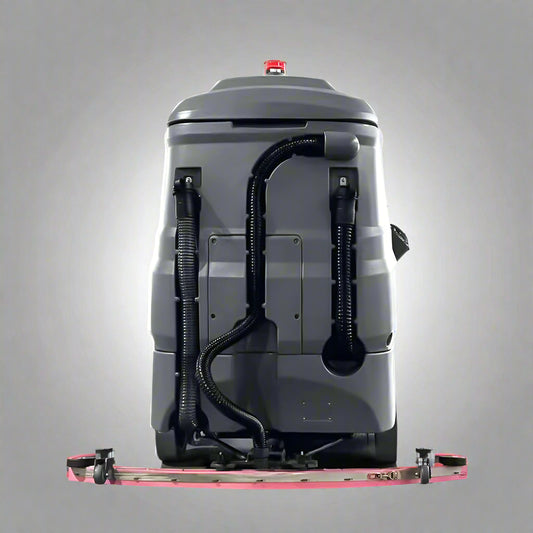 Ride-On Floor Scrubber Machine Front View

Rechargeable Floor Scrubber for Commercial Use

Floor Cleaning Equipment Side View

Industrial Ride-On Scrubber Compact Size