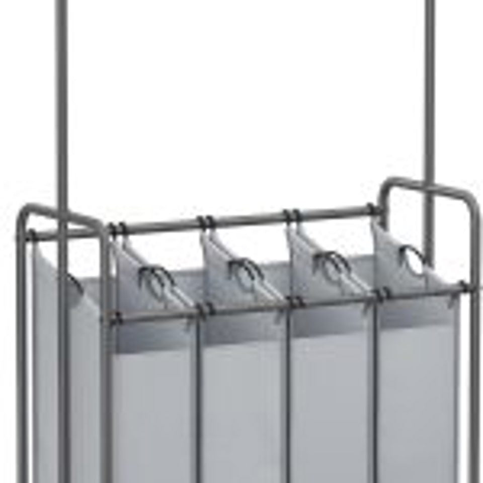 New Rolling Laundry Sorter with 4 Hanging Bags – Mobile Hamper Cart with Wheels RLS44GS - with | Sold by Uncle Wiener's Wholesale