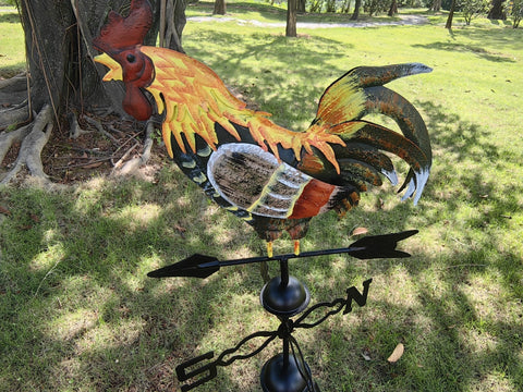 NEW Rooster Metal Wind & Weather Vane ON18WV10 - with | Sold by Uncle Wiener's Wholesale