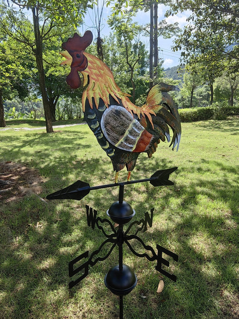 NEW Rooster Metal Wind & Weather Vane ON18WV10 - with | Sold by Uncle Wiener's Wholesale