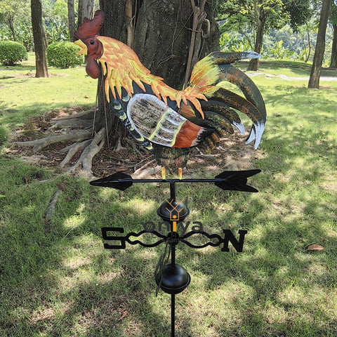NEW Rooster Metal Wind & Weather Vane ON18WV10 - with | Sold by Uncle Wiener's Wholesale