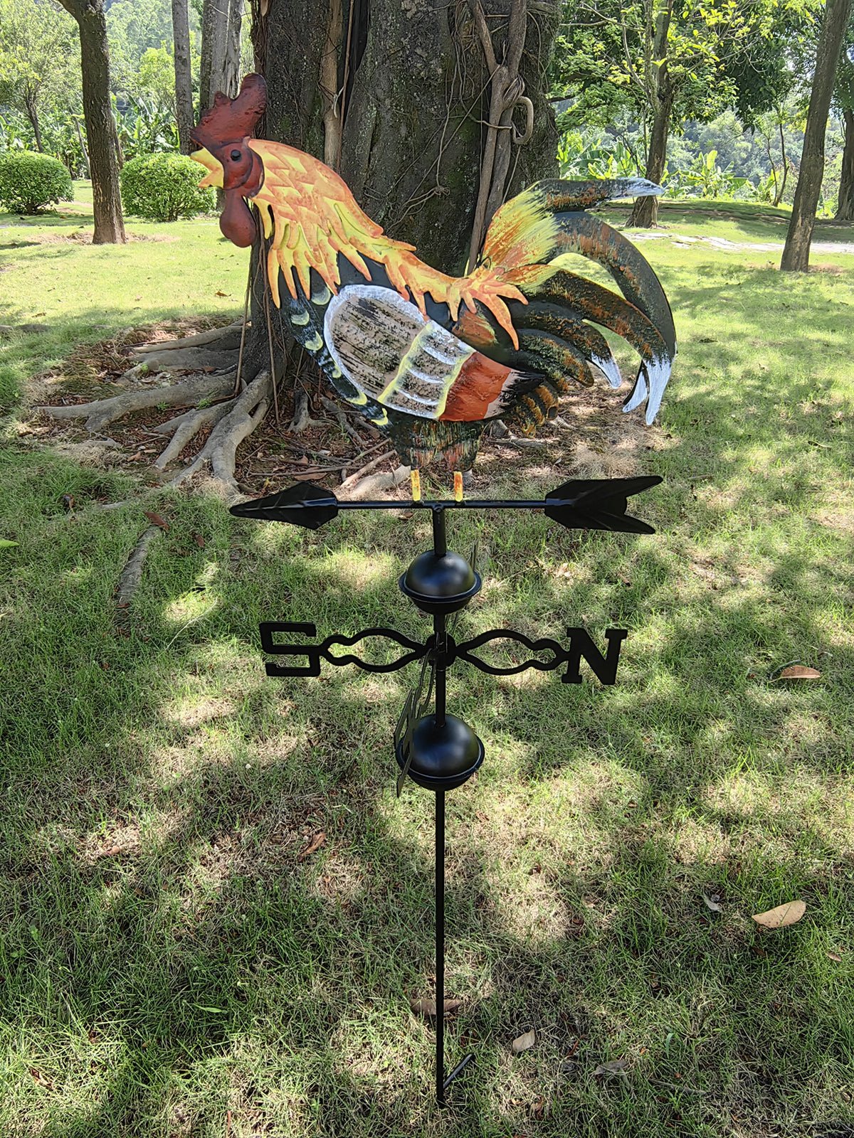 NEW Rooster Metal Wind & Weather Vane ON18WV10 - with | Sold by Uncle Wiener's Wholesale