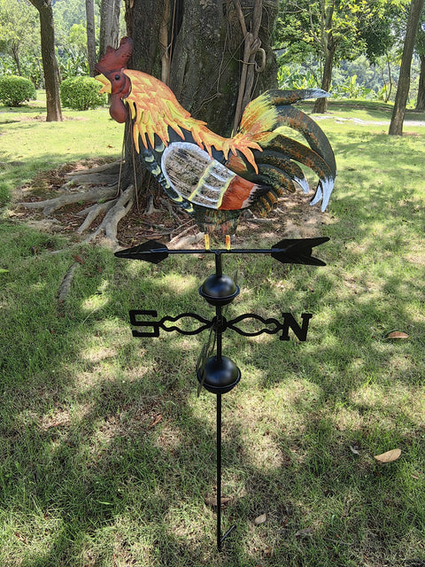 NEW Rooster Metal Wind & Weather Vane ON18WV10 - with | Sold by Uncle Wiener's Wholesale
