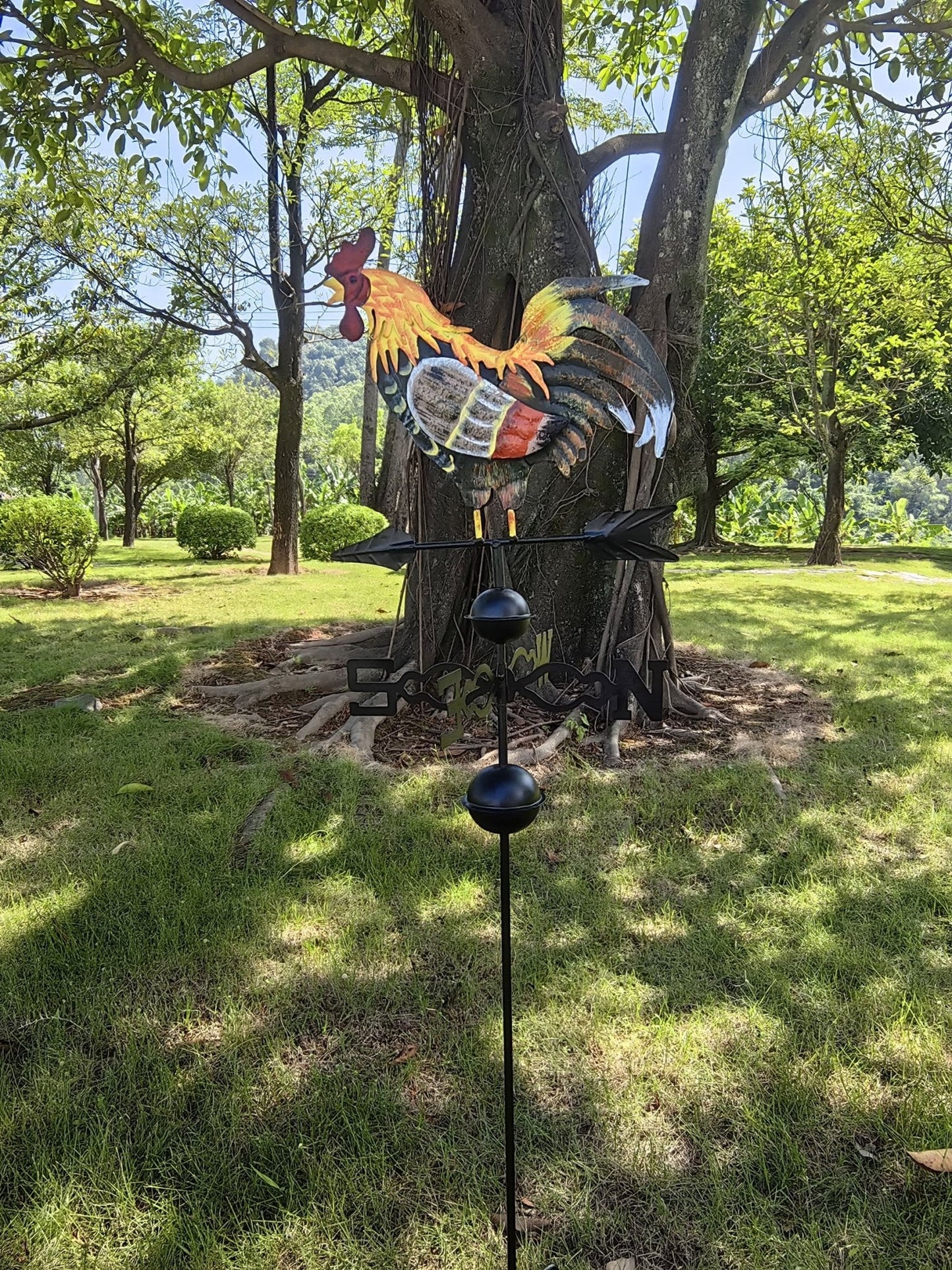 NEW Rooster Metal Wind & Weather Vane ON18WV10 - with | Sold by Uncle Wiener's Wholesale