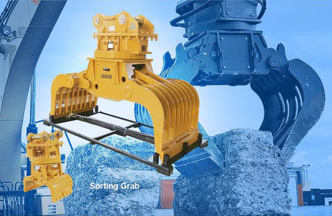 JSSG10 360° Rotating Hydraulic Demolition Grapple for Excavators – 25–32 Ton Compatibility