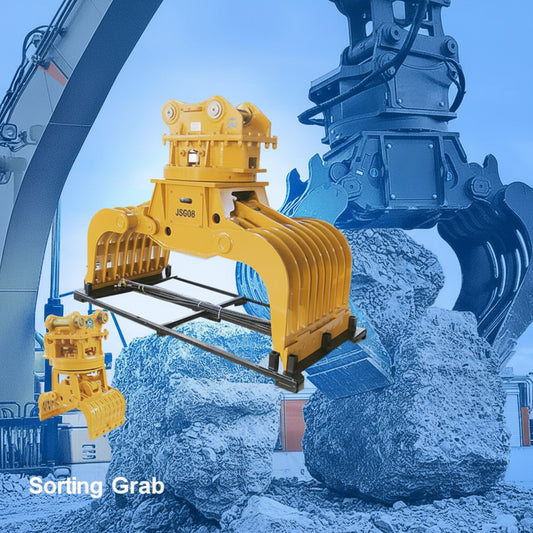 JSSG10 360° Rotating Hydraulic Demolition Grapple for Excavators – 25–32 Ton Compatibility