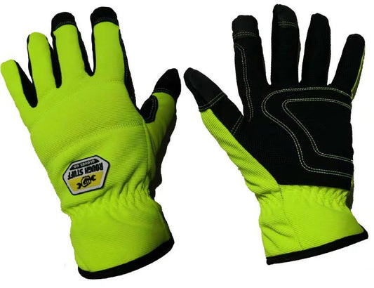 New Rough Stuff Hi - Vis Winter Work Gloves – Waterproof, Touchscreen, Micro - Fleece Lined, Non - Slip Grip - with | Sold by Uncle Wiener's Wholesale